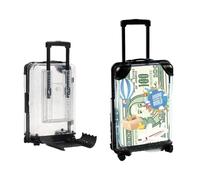 Laitejituan Mini Travel Suitcase, Creative Suitcase, Money Box, Travel Fund Gift, Money Box Suitcase for Money Gifts, Travel, Holiday Fund, Mobile Phone Holder, 13 x 8 x 4.5 cm, black, white, S, 2