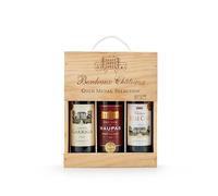 Laithwaites Gold Medal Bordeaux Chateaux Trio Red Wine Gift Set in Wooden Gift Box, Case of 3 Bottles, 75cl - French Merlot Based Blends, Château Garriga, Château de Maupas & Château Belle Cure