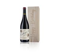 Laithwaites Happy Birthday Red Wine in Wooden Gift Box | Cabalié Red Wine | Southern France Wine | 1 (75cl) Bottle Wine Gift Box