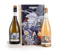 Laithwaites Kew Gardens Sparkling Wine Gift Set Duo (Cabernet Brut and Rose Brut) - With Wooden Gift Box