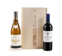 Laithwaites Luxury Wine Gift Set (French Red and White Duo) With Wooden Gift box, 2 x 750ml Bottles, 12.5% ABV