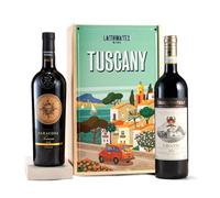 Laithwaites Regional Gift Duo - Tuscany Red Wine Selection Box Wine Gift Set Wooden Box 2 Bottles