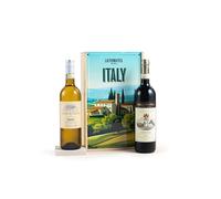 Laithwaites Wine Gift Set (Italy Red White Wine Duo) Wooden Gift Box, 2 x 75 ottles