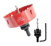 Laiwei 4.13 inch hole saw, 105mm hole cutter, with A2 heavy duty mandrel drill bit for drilling wood, Thin sheet metal, aluminum profiles, drywall, PVC and other materials(4-1/8''105mm)