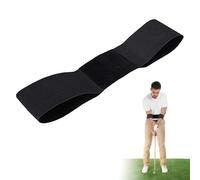 LAIXIABAO Golf Swing Training Aid Arm Band, Portable Golf Arm Band Correction Trainer, Easy Correct Golf Swing Trainer Aid Grip Secret, Practice Tool for Golf Beginners (Black)