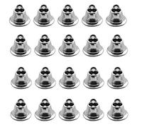 LAIYOHO 20 Pack 1.1cm Silver Metal Jingle Bells, Antique Iron Craft Bells for DIY Wind Chimes Christmas Decor & Holiday Crafts