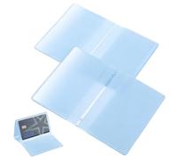 LAIYORA Clear Plastic Credit Card Holder 2 Pack,High Capacity 10 Page 20 Slot Each Wallet Inserts, Durable PVC Card Protector Sleeves for ID Bus Pass Membership Cards