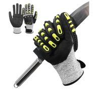 LAJHDCG Mechanical Anti-vibration Anti-smashing Anti-cutting Anti-collision Gloves Outdoor Rescue Safety Working Gloves(S)