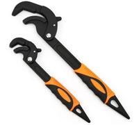 LAJHDCG Quick Power Grip Pipe Wrench for Repair and Home Maintenance, 2Pcs Multi-Functional Universal Wrench Set Self Adjusting Spanner