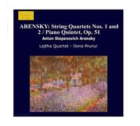 Lajtha Quartet - ARENSKY: String Quartets Nos. 1 and 2 / Piano Quintet, Op. 51 by Lajtha Quartet (2009) Audio CD