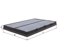 MAHLE LAK 243 Interior Cabin Air Filter - Carbon Activated Pollen Filter - with odor protection - Car
