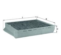 MAHLE LAK 54/1 Interior Cabin Air Filter - Carbon Activated Pollen Filter - with odor protection - Car