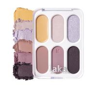 Laka Forever 6 Eyeshadow Palette, 7g/0.24oz, 6 Buildable Matte, Shimmer & Glitter Shades, Layerable, Easy Blend Colors for Daily to Bold Looks, K-Beauty (#02 Attention)