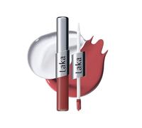 Laka Perfect Twin Lip - Dual-Ended Matte Liquid Lipstick & Clear Gloss, Long Lasting 12 Hour Color, High Pigmented Lightweight Non-Sticky, Korean Makeup (#906 Salty Fig)