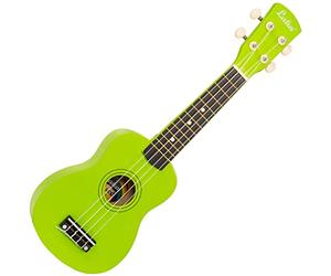 Laka Rainbow Series Soprano Ukulele & Carry Bag ~ Green
