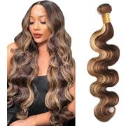 Lakaisa Body Wave Human Hair Bundles Blonde 100% Unprocessed Brazilian Remy Hair P427 Highlight Real Hair Weft Extensions Sew-in Hair 1 Bundle for Woman 34 Inches