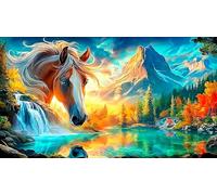Lake-and-Mountain-Illusion 1000 Piece Jigsaw Puzzles for Adults Educational Games Jigsaw Puzzle Home Decors for Family Decorations 75x50cm/1000pcs
