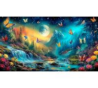 Lake-and-Mountain-Illusion 1000 Pieces Jigsaw Puzzles for Adults Challenging Game Jigsaw Puzzle Home Decoration for Family Decorations 75x50cm/1000pcs