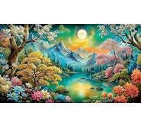 Lake-and-Mountain-Illusion 1000 Pieces Jigsaw Puzzles for Adults Educational Games Jigsaw Puzzle Home Decors for Adults Gifts 38x26cm/1000pcs