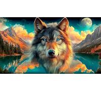 Lake-and-Mountain-Illusion 1000Pc Jigsaw Puzzles for Adults and Kids Age 12 Years + Impossible Hard Difficult Great Gift Idea 70x50cm/1000pcs