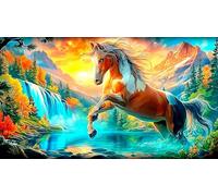 Lake-and-Mountain-Illusion Jigsaw Puzzles 1000 Pieces Fun and Challenging Family Game Puzzle Game Great Gift Idea for The Whole for Women, Gifts for Men 70x50cm/1000pcs