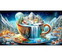 Lake-and-Mountain-Illusion Recycled Paper Jigsaw Puzzle 1000 Pieces Great Gift Idea Educational Games for The Whole for Women, Gifts for Men 38x52cm/1000pcs