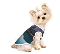 Lake and Sunset Print Comfortable Pet Vest, Sleeveless Breathable Top, for Small Puppy Kitten Daily Wear