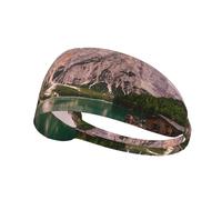 Lake And Wood Cottage Print Sports Headbands For Men Women, Moisture Wicking Sweat Band Elastic Wide Hair Bands,For Running, Cycling, Basketball, Gym Exercise, Football