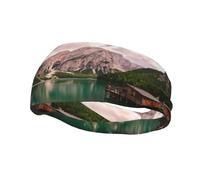 Lake And Wood Cottage Sports Headbands Moisture Wicking Athletic Terry Cloth Sweatband Sweat Absorbing Head Band