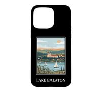 Lake Balaton Hungary Sailing Retro Travel Design Case for iPhone 15 Pro Max