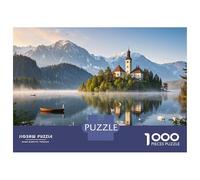 Lake Bled 1000 Piece Eco-Friendly Paper Puzzle Family Decompression Mindfulness Relaxation Framing Gift for Girlfriend 70x50cm/1000pcs