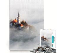 Lake Bled Slovenia for Adults 1000 Piece Jigsaw Puzzle Brain Exercise Tension Relief Real Challenge Classic Xmas Gift (50x75cm)