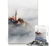 Lake Bled Slovenia for Adults 1000 Piece Jigsaw Puzzle Brain Exercise Tension Relief Real Challenge Classic Xmas Gift (50x75cm)