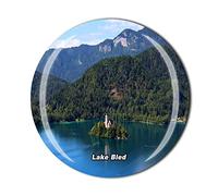 Lake Bled Slovenia Fridge Magnet Crystal Tourist Souvenir Gift Collection Refrigerator Magnetic Sticker