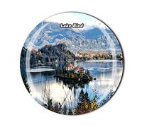 Lake Bled Slovenia Fridge Magnet Crystal Tourist Souvenir Gift Collection Refrigerator Magnetic Sticker