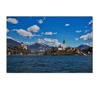 Lake Bled Slovenia Jigsaw Puzzle for Adults 100 Piece Travel Gift Souvenir 45,5x35,5CM