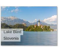 Lake Bled with Bled Island, Slovenia, Fridge Magnet