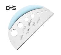 (lake blue) 2-in-1 Herb Stripper & Cutter Stainless Steel 7-hole Adjustable Kitchen Herbs Leaf Stripping Tool For Thyme Rosemary Basil Dishwasher-safe Precisi