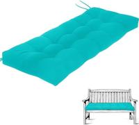 Lake Blue Bench Cushions - Soft Non-Slip Outdoor & Indoor Seat Pads for Wooden Benches, Sofas, Pallet Furniture, Porch, Garden, Patio - 120x50cm/47x20in