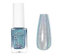 Lake Blue Nail Polish - Holographic Magic Rainbow Effect Glitter Nail Polish - Laser Gorgeous Glossy Nail Varnish - Shining Sparkling for Four Seasons Salon Nail Art Diy Home