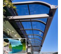 Lake Blue Polycarbonate Cover Panel UV Protection Easy-Cut Replacement for Greenhouses Garages and Gazebos 5.1x32.8ft (155x1000cm)