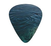 Lake blue water ripples Guitar picks in thin, medium, and thick sizes, 12-piece set, suitable for electric guitar and various instruments