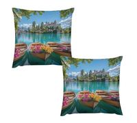Lake Brienz in Switzerland 2 Pack Plush Pillowcases Soft Throw Pillow Covers Body Cushion Protective Case for Sofa Car Home Decor