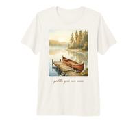 Lake Canoe Adventure Nature Wilderness Explorer Outdoor Premium T-Shirt