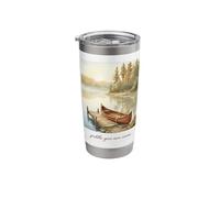 Lake Canoe Adventure Nature Wilderness Explorer Outdoor Stainless Steel Insulated Tumbler
