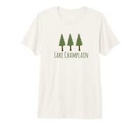 Lake Champlain Pine Trees Forest Woods Camping Hiking Rustic Premium T-Shirt