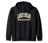Lake Chelan Washington Travel Lake Vacation Hiking Camping Zip Hoodie