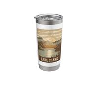 Lake Clark Tranquil Mountain Sunset Reflection Stainless Steel Insulated Tumbler