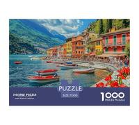 Lake Como 1000 Piece Puzzle Adult Funny Toy Intellectual Game Home Decoration Educational Game Stress Relief Toy Premium & Durable 1000 Pieces (75 x 50 cm)