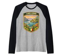 Lake Como Italia Vacation to Lago di Como Trip Raglan Baseball Tee